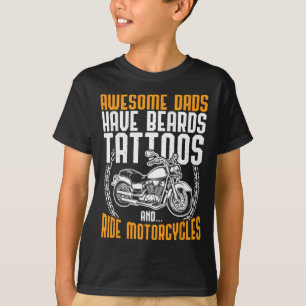 T-shirt Tatouage Papa Moto Fête des pères Cadeau Drôle Tat