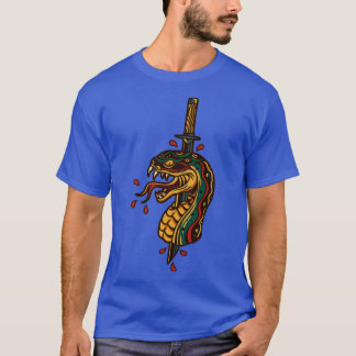 T-shirt tatouage serpent et poignard 1