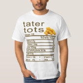 T-shirt tatouage tots Nutrition Facts étiquette (Devant)