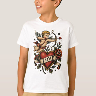 T-shirt Tatouage traditionnel cœur