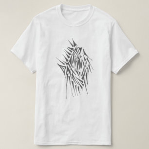 T-shirt Tatouage Tribal Abstrait Noir et Blanc de Base
