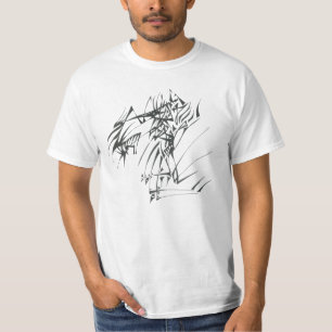 T-shirt Tatouage tribal abstrait noir et blanc Message