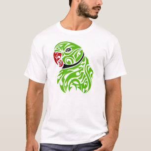 T-shirt Tatouage vert de perroquet de ringneck