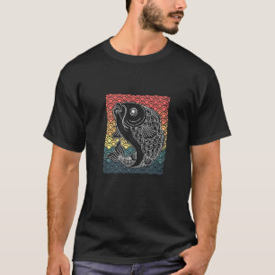 T-shirt Tatouage vintage Sunset Japonais Koi Poisson Carpe