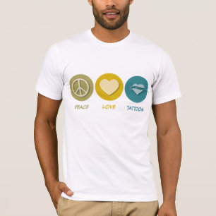 T-shirt Tatouages d'amour de paix