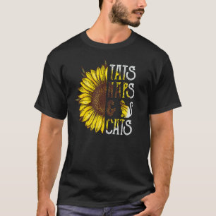 T-shirt Tats Naps Et Chats Tournesol Propriétaire D'Animau
