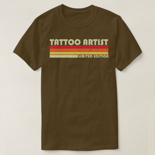 T-shirt TATTOO ARTIST Funny Titre du travail Profession An (Design devant)