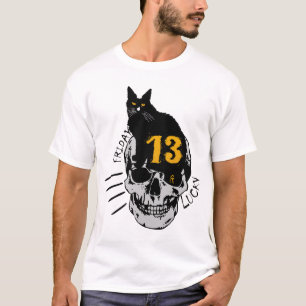 T-shirt tattoo tete de mort crane chat noir 13 numero chan