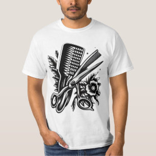 T-shirt Tattoo vintage Barber Flash"