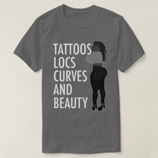 T-shirt Tattoos Locs Courbes et beauté (Design devant)