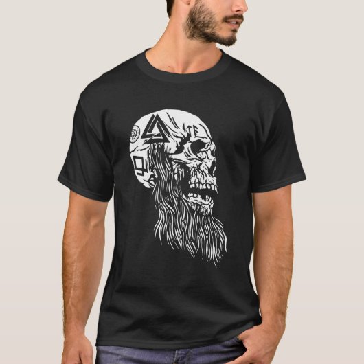 T-shirt Tattoos Viking Skull (Devant)