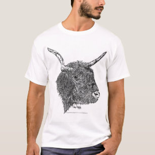 T-shirt Taureau avec le dessin à l'encre de klaxons
