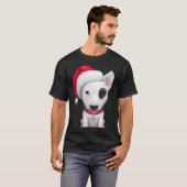 T-shirt Taureau blanc anglais avec patchs d'oeil noir (Devant entier)