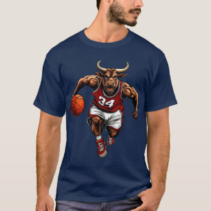 T-shirt taureau de basket