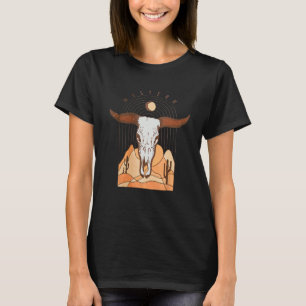 T-shirt Taureau de vache crâne tête animal Vintage de l'Ou