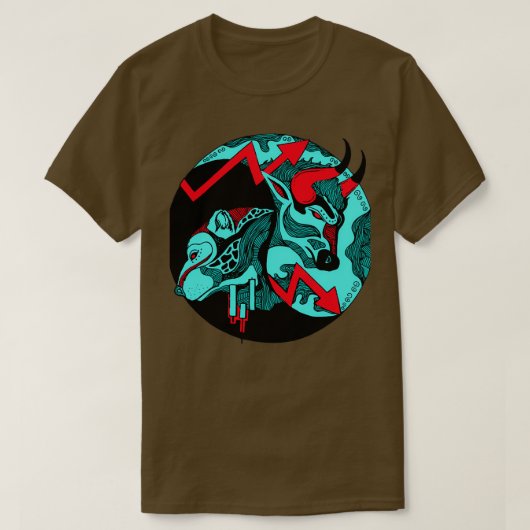 T-shirt Taureau et ours (Design devant)