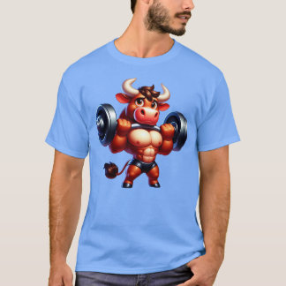T-shirt Taureau musculaire mignon