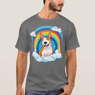 T-shirt Taureau Terrier arc-en-ciel Cloud Kawaii Chien Joy