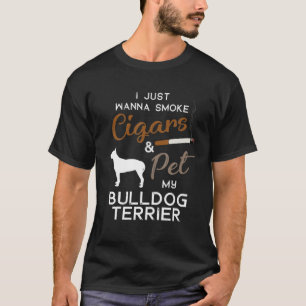 T-shirt Taureau Terrier Chien Cigar Lover Propriétaire Noë