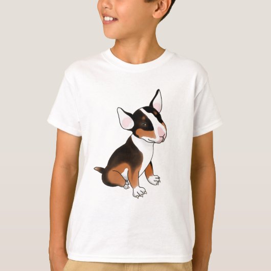 T-shirt taureau-terrier tricolore (Devant)