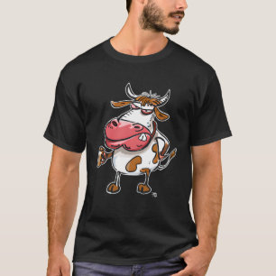 T-shirt Taureau vache avec tasse à café