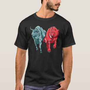 T-shirt Taureau Vs Bear Crypto Graphique Analyse Cryptomon