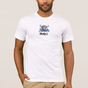 T-shirt Taureau Zodiaque Crystal Argent