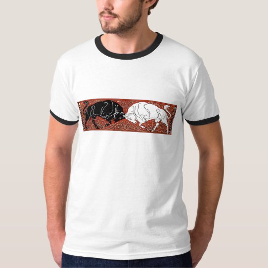 T-shirt Taureaux celtiques Knotwork (Devant)