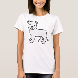 T-shirt Taurillon Staffordshire Bull Terrier Blanc de Dess