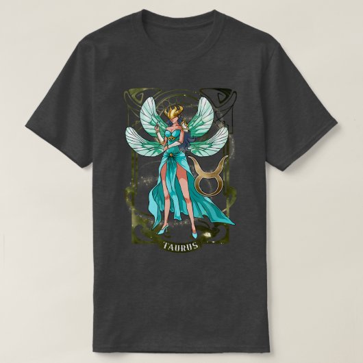 T-shirt Taurus Anime Anniversaire Fées Taurus (Design devant)