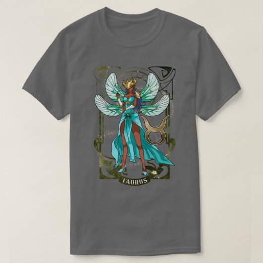T-shirt Taurus Anime Fées d'anniversaire Fée Taurus Black (Design devant)
