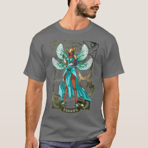 T-shirt Taurus Anime Fées d'anniversaire Fée Taurus Black