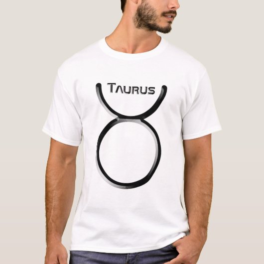 T-shirt TAURUS, Conception abstraite du signe zodiaque, (Devant)