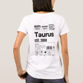 T-shirt Taurus Custom Zodiac Astrologie Anniversaire Mai (Dos)