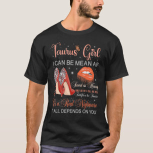 T-shirt Taurus Girl Birthday High Heels Dripping Lips Butt