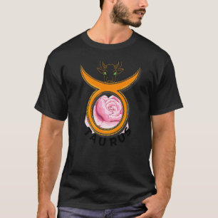 T-shirt Taurus Le Taureau Pourtant Doux En Tant Que Rose