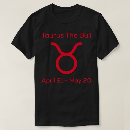 T-shirt Taurus Le Zodiaque Bull (Design devant)