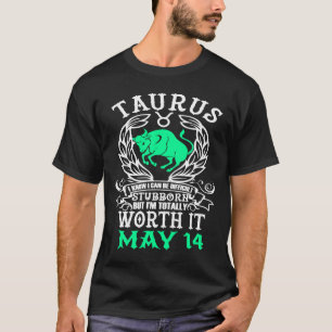T-shirt Taurus Zodiac 14 mai Astrologie Horoscope Annivers