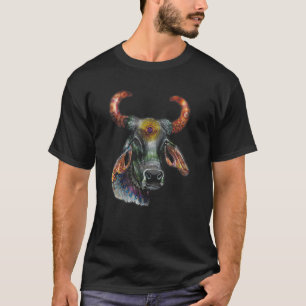T-shirt Taurus Zodiac Anniversaire de la vache Bull Floral