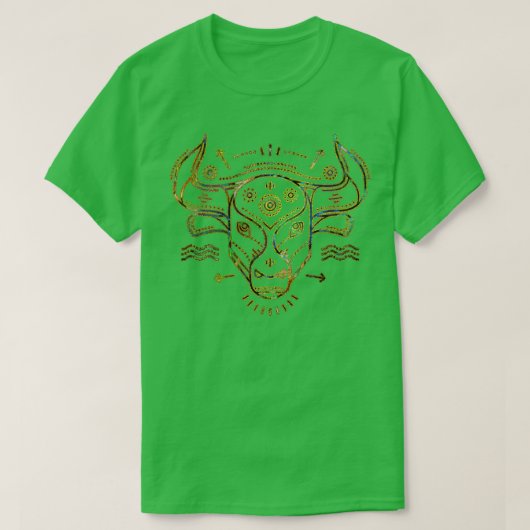 T-shirt Taurus zodiac Gold Abalone on Constellation (Design devant)