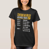 T-shirt Taux horaire contributif de l'écrivain contributeu (Devant)