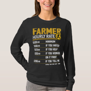 T-shirt Taux horaire d'agriculteur  Agriculteur drôle amat