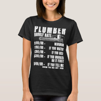 T-shirt Taux horaire de plomberie pour plomberie Vintage