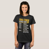T-shirt Taux horaire de technicien chimiste Technicien de (Devant entier)