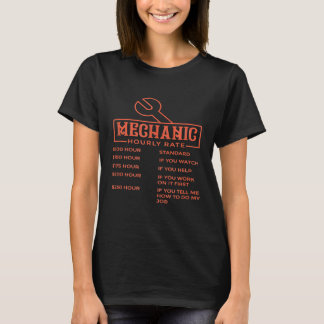 T-shirt Taux horaire de travail mécanique