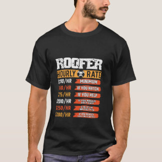 T-shirt Taux horaire des toitures travailleurs de la const