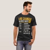 T-shirt Taux horaire du technicien de pneus - Funny Tire M (Devant entier)