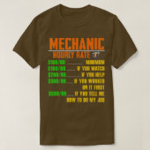 T-shirt Taux horaire Funny Mécanique s Cadeau TARIF HORAIR (Design devant)