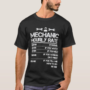 T-shirt Taux horaire mécanicien pour les taux de main-d'œu