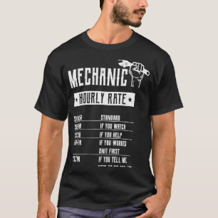 T-shirt Taux horaire mécanique Taux du laboratoire pour l'